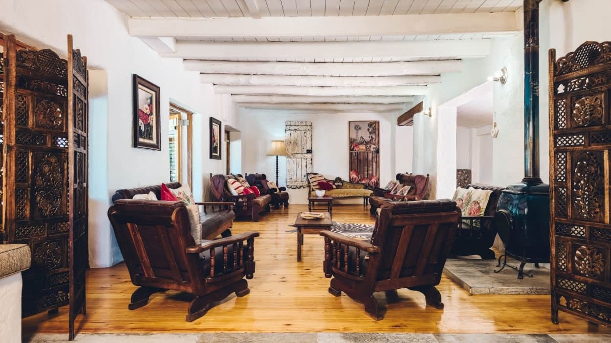 Studio and lounge inside the Blue Butterfly barn